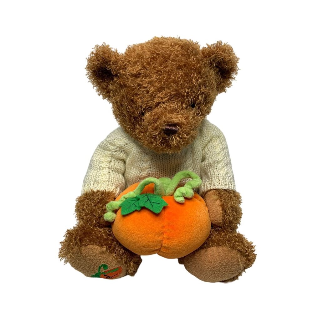 Yankee Candle Plush Teddy Bear Curly Plush Stuffed Animal Toy Doll Wearing Sweat
